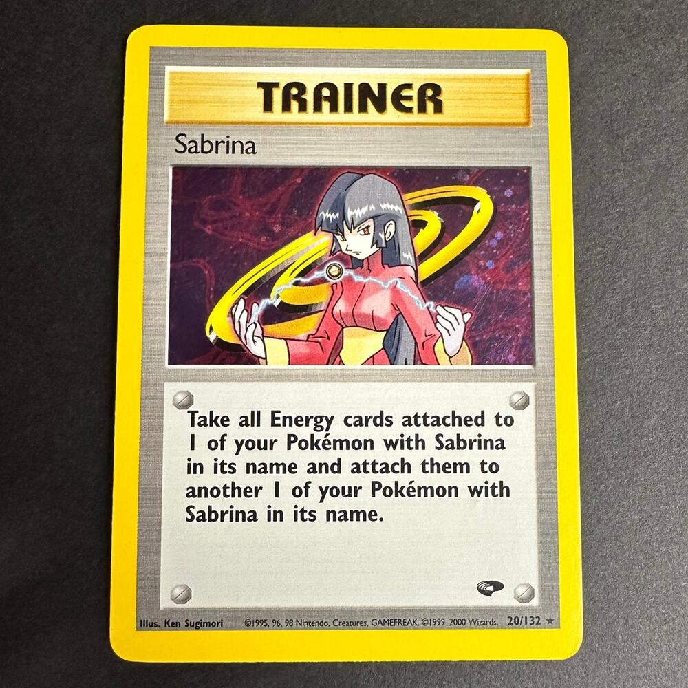 Pokemon TCG Trainer Sabrina 20/132 Holo Rare Gym Challenge LP